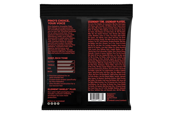 Ernie Ball 2748 Pino Palladino Smoothie Flats Strings Extra Light 38-98
