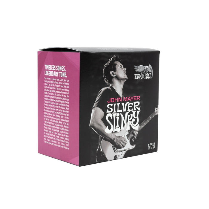 Ernie Ball 3817 John Mayer Silver Slinky 10.5-47 6 Pk