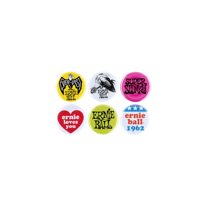 Ernie Ball 4009 1"" Assorted Buttons 6pk