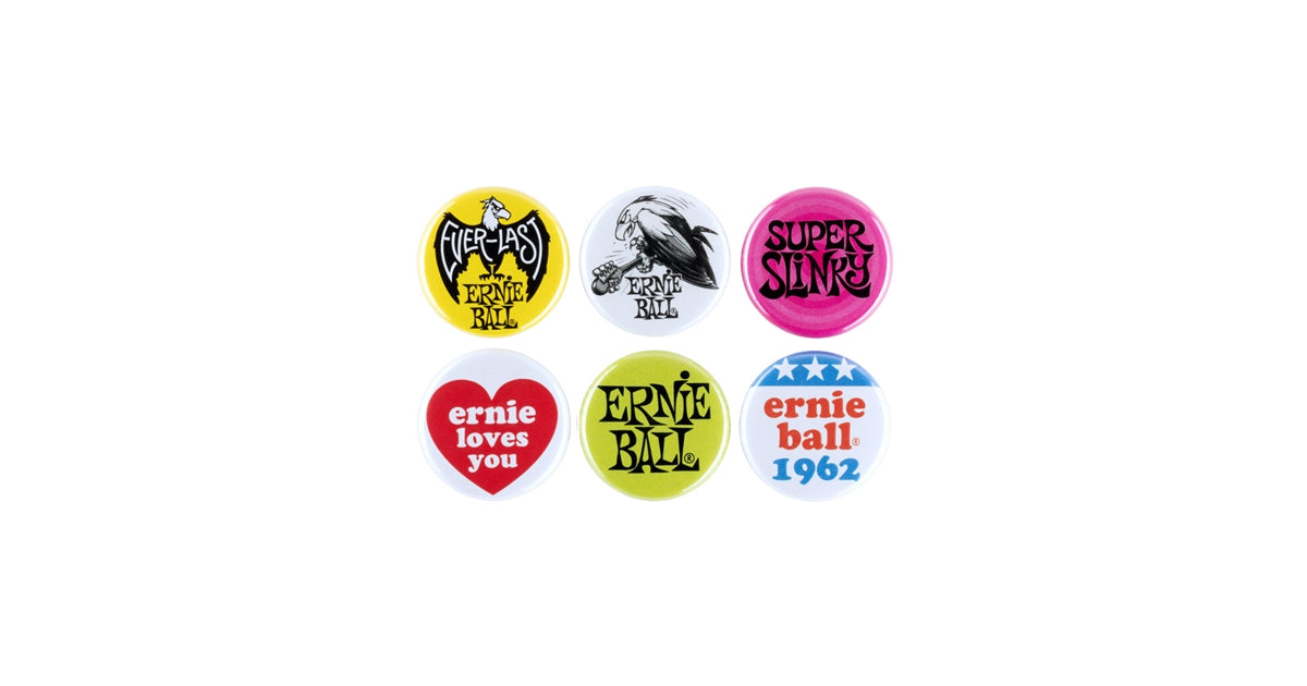 Ernie Ball 4009 1"" Assorted Buttons 6pk