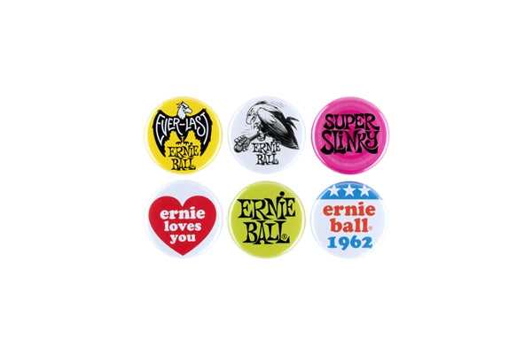 Ernie Ball 4009 1"" Assorted Buttons 6pk