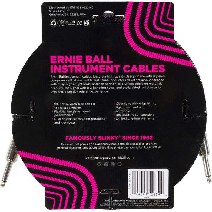 Ernie Ball 6427 Braided Cables Purple Python 3m