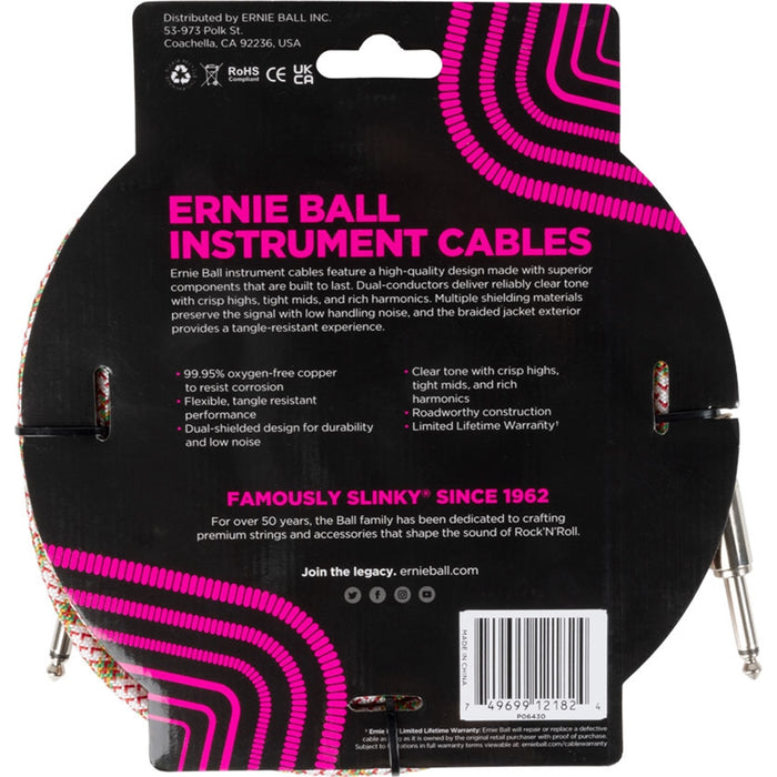 Ernie Ball 6430 Braided Cables Emerald Argyle 5,5m