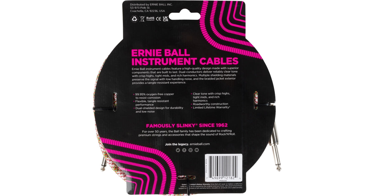 Ernie Ball 6430 Braided Cables Emerald Argyle 5,5m