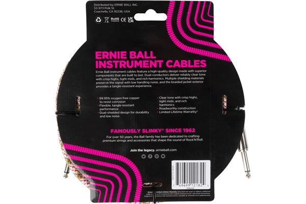 Ernie Ball 6430 Braided Cables Emerald Argyle 5,5m