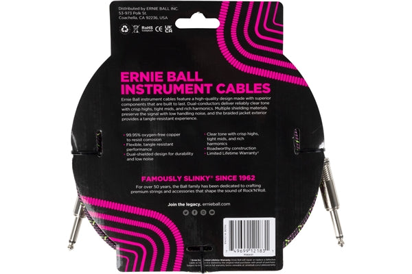 Ernie Ball 6431 Braided Cables Purple Python 5,5 m