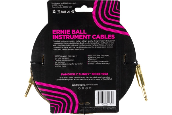 Ernie Ball 6432 Braided Cables Pay Dirt 5,5 m