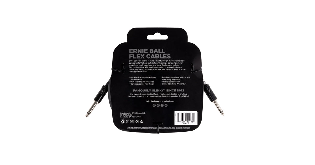 Ernie Ball 6435 Flex Cable Black 6m