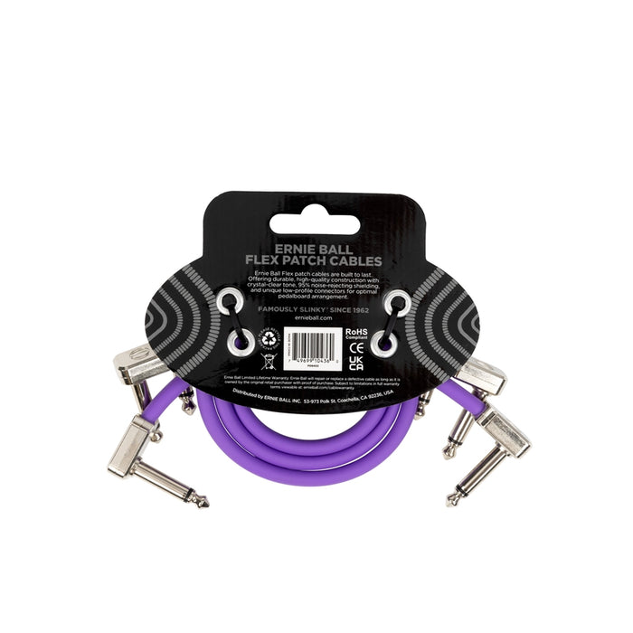 Ernie Ball 6453 Flex Patch Cable Purple 30cm 3pk