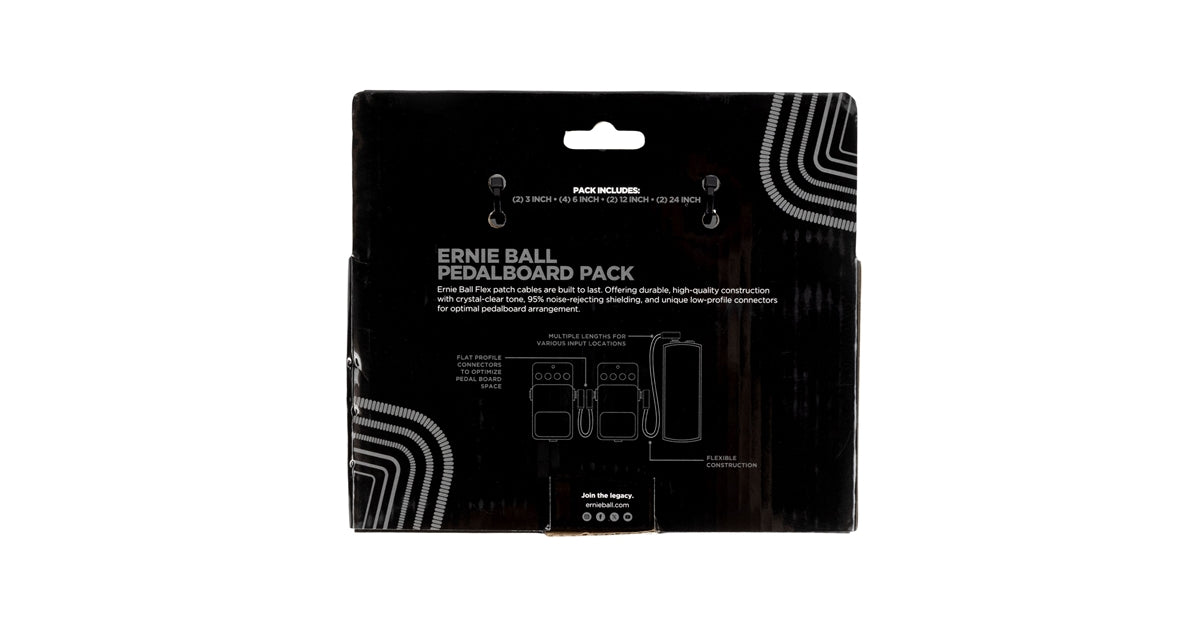 Ernie Ball 6462 Flex Patch Cable Black Multi-Pack