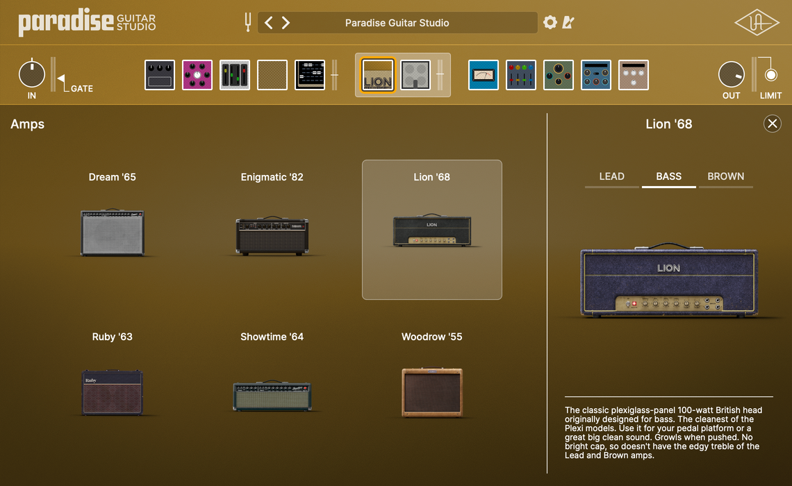 Universal Audio UAD Paradise Guitar Studio