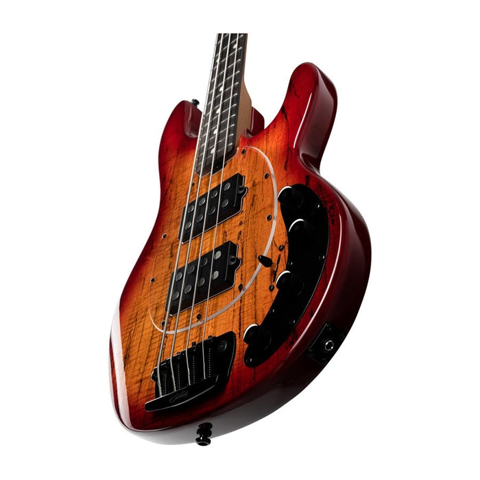 Sterling by Music Man RAY34HH Spalted Maple Blood Orange Burst