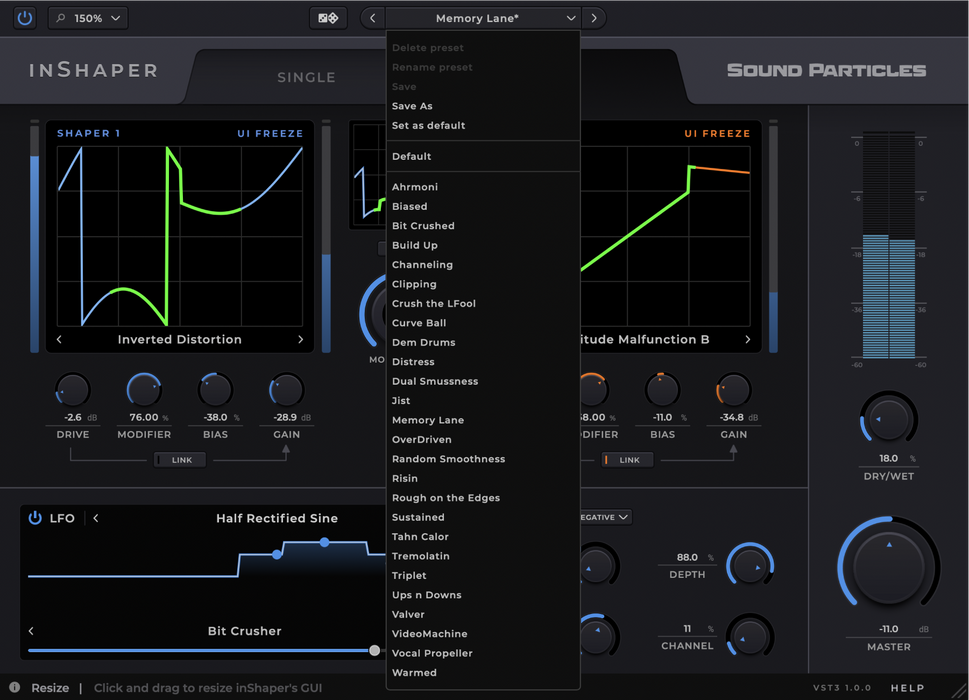 Sound Particles inShaper Perpetual