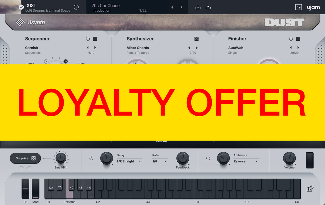 UJAM DUST Loyalty Offer