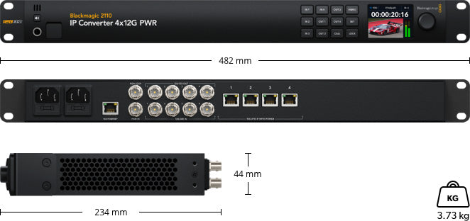 Blackmagic 2110 IP Converter 4x12G PWR