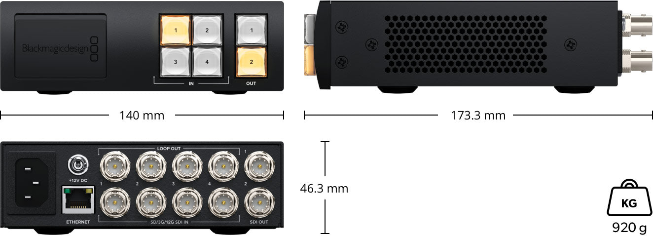 Blackmagic Videohub Mini 4x2 12G