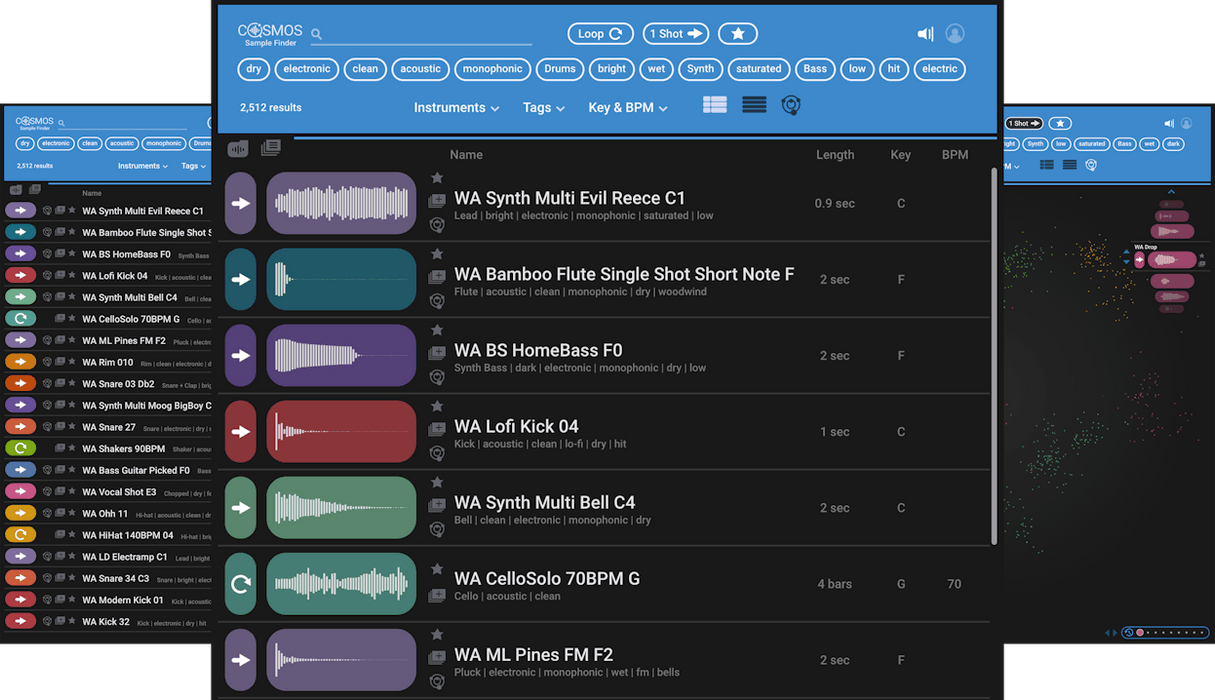 Waves COSMOS Sample Finder