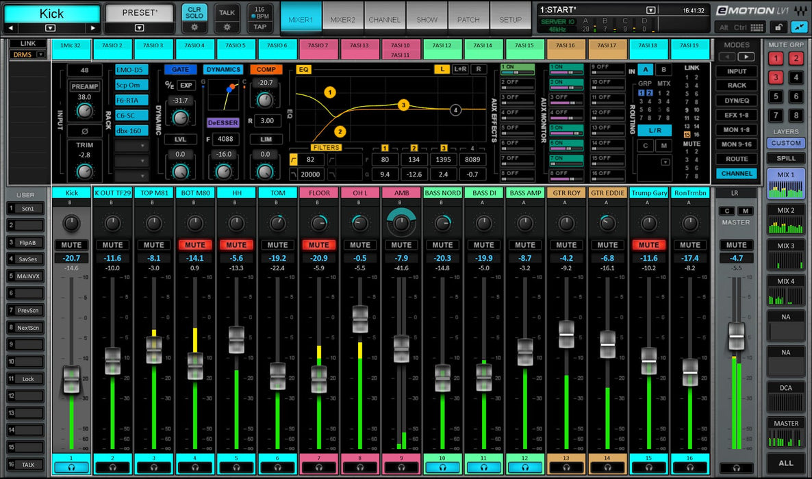 Waves eMotion LV1 Live Mixer – 32 St Ch.