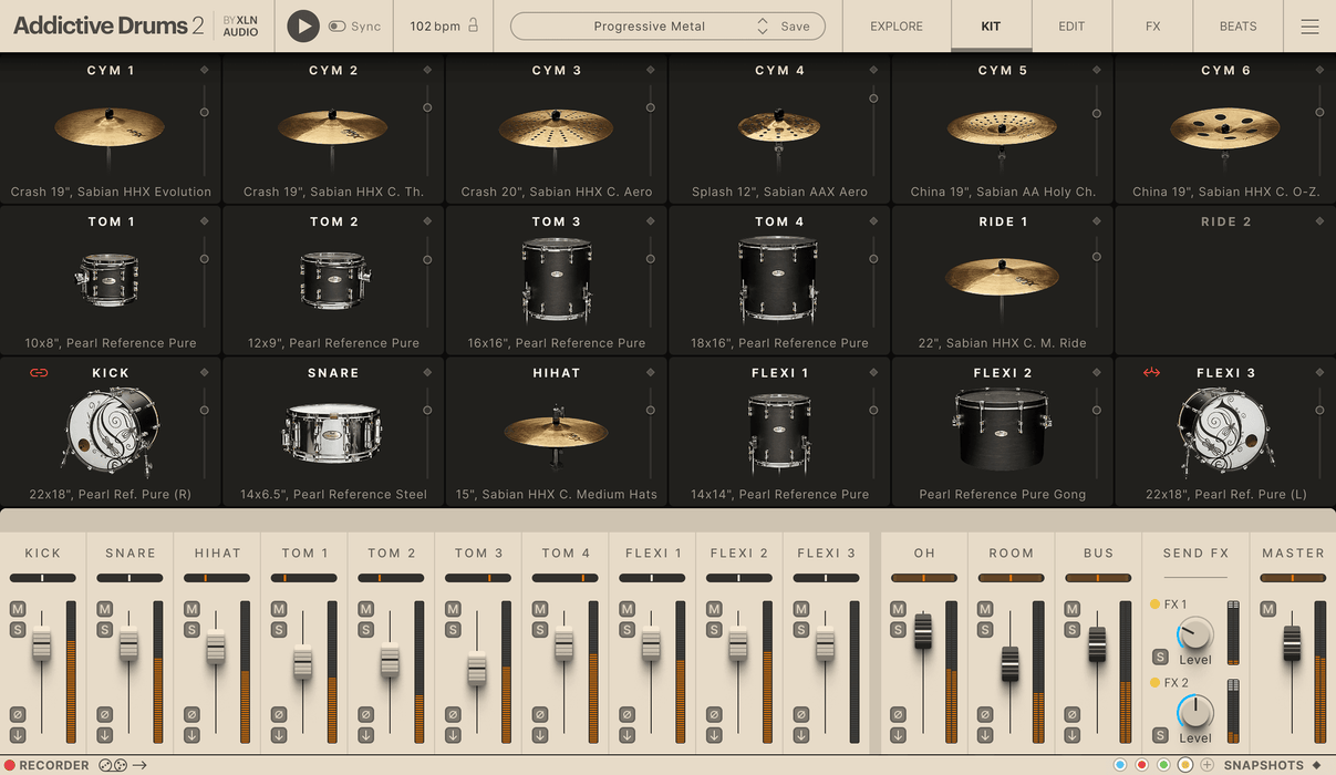 XLN Audio Addictive Drums 2: Progressive Metal ADpak