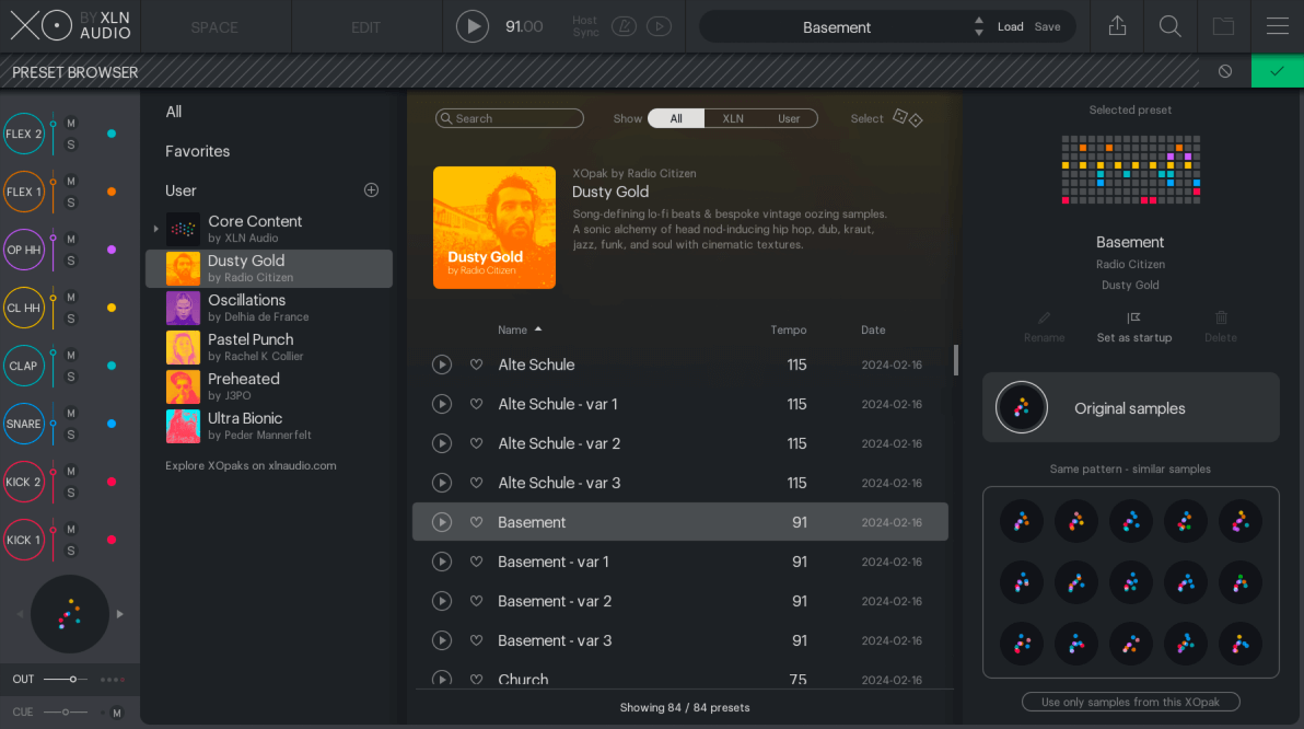 XLN Audio XOpak: Dusty Gold