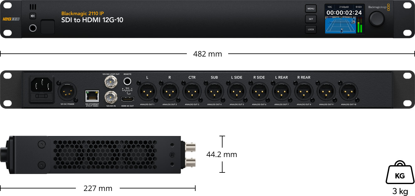 Blackmagic Design 2110 IP SDI to HDMI 12G‑10