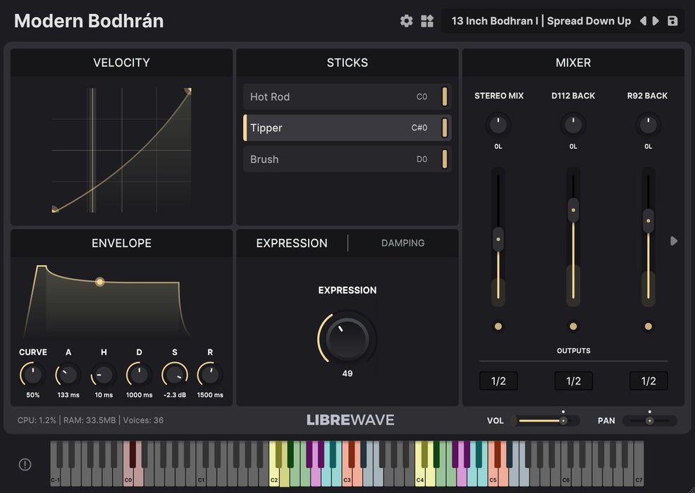 LibreWave Modern Bodhrán