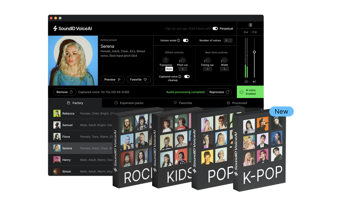 Sonarworks SoundID VoiceAI K-pop Voices Expansion Pack
