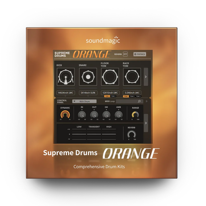 SoundMagic Supreme Drums Orange