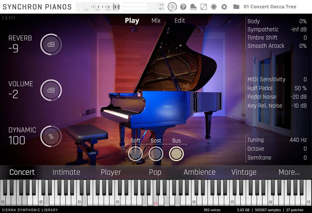 Vienna Symphonic Library Studio Fazioli F212 (Standard Library)