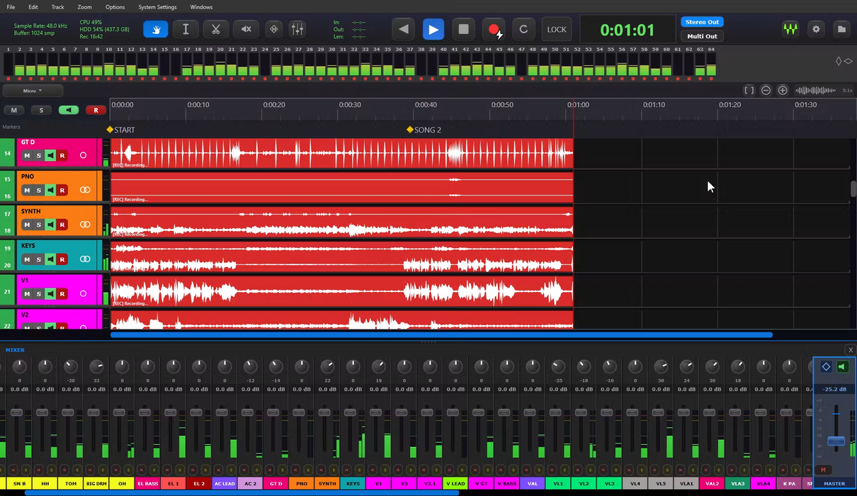 Waves Tracks Live