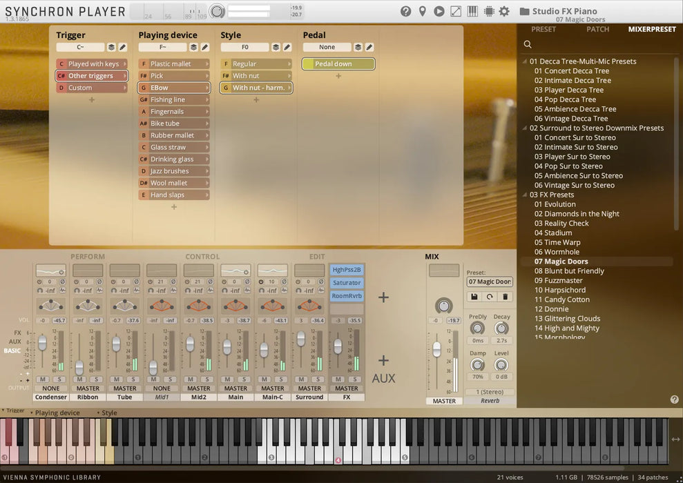 Vienna Symphonic Library Studio FX Piano (Standard Library)