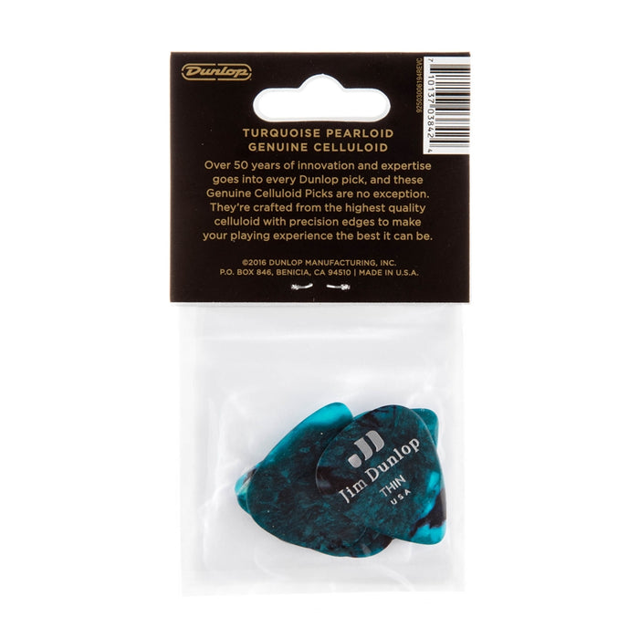 Dunlop 483P#11 Turquoise Perloid - Thin