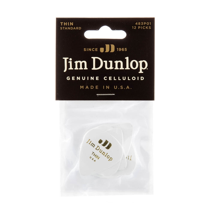 Dunlop 483P#01 White Classic - Thin