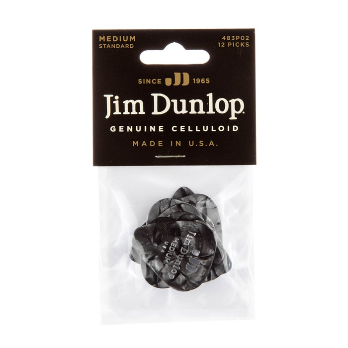 Dunlop 483P#02 Black Perloid - Medium