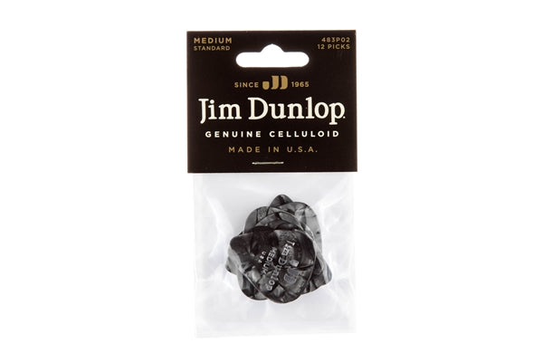 Dunlop 483P#02 Black Perloid - Medium