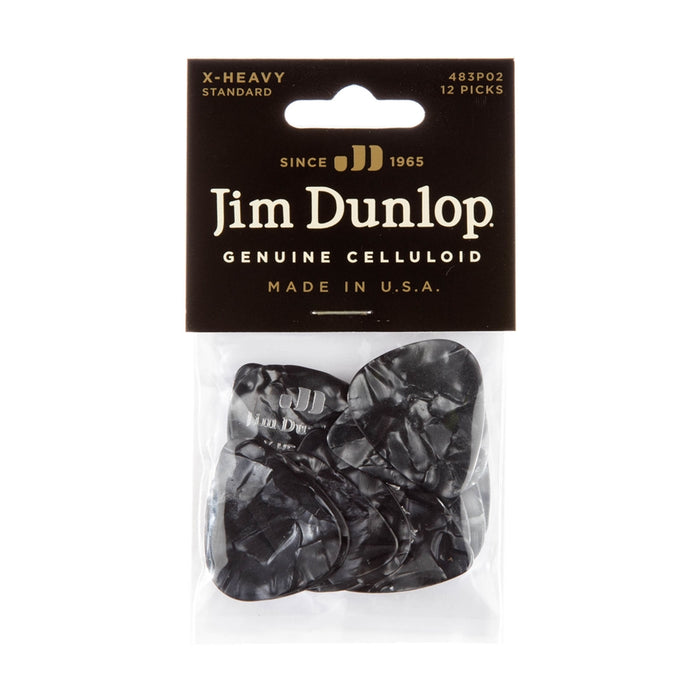 Dunlop 483P#02 Black Perloid - Extra Heavy