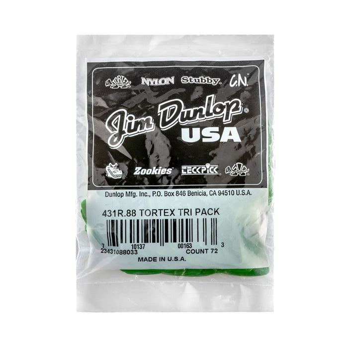 Dunlop 431R Tortex Triangle Green .88