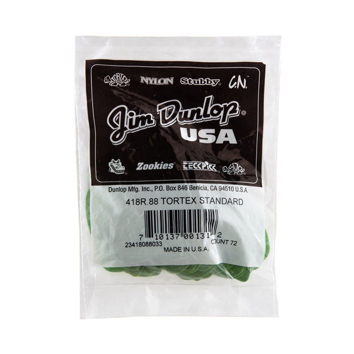 Dunlop 418R Tortex Standard Green .88