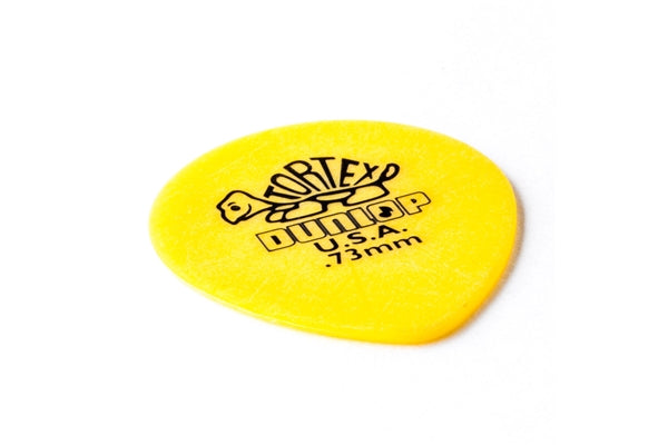 Dunlop 413R Tortex Tear Drop Yellow .73