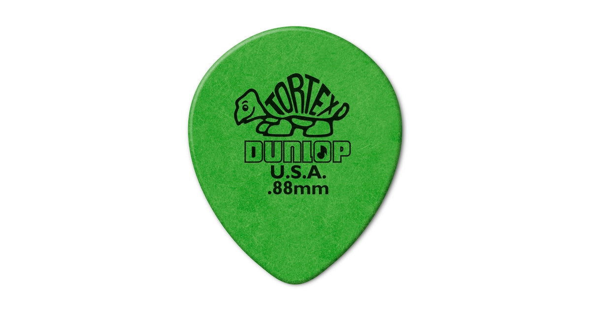 Dunlop 413R Tortex Tear Drop Green .88