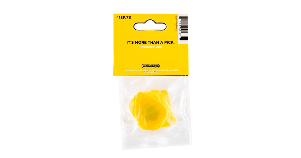 Dunlop 418P Tortex Standard Yellow .73