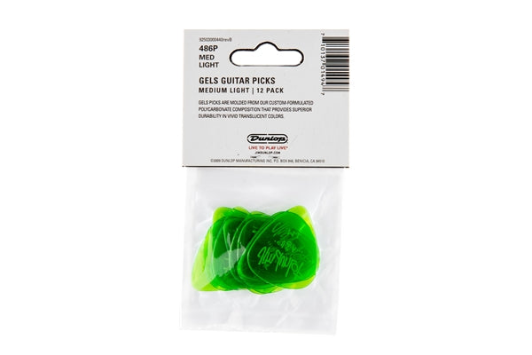 Dunlop 486PML Gels Green Medium Light