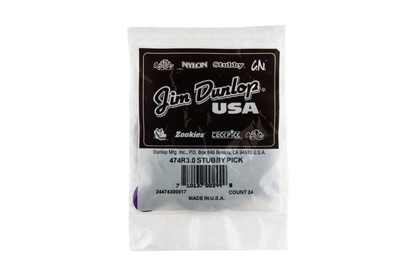 Dunlop 474R3.0 Stubby Jazz 3.0mm