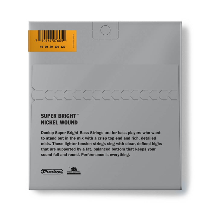 Dunlop DBSBN40120 Super Bright Nickel Wound, Light Set/5