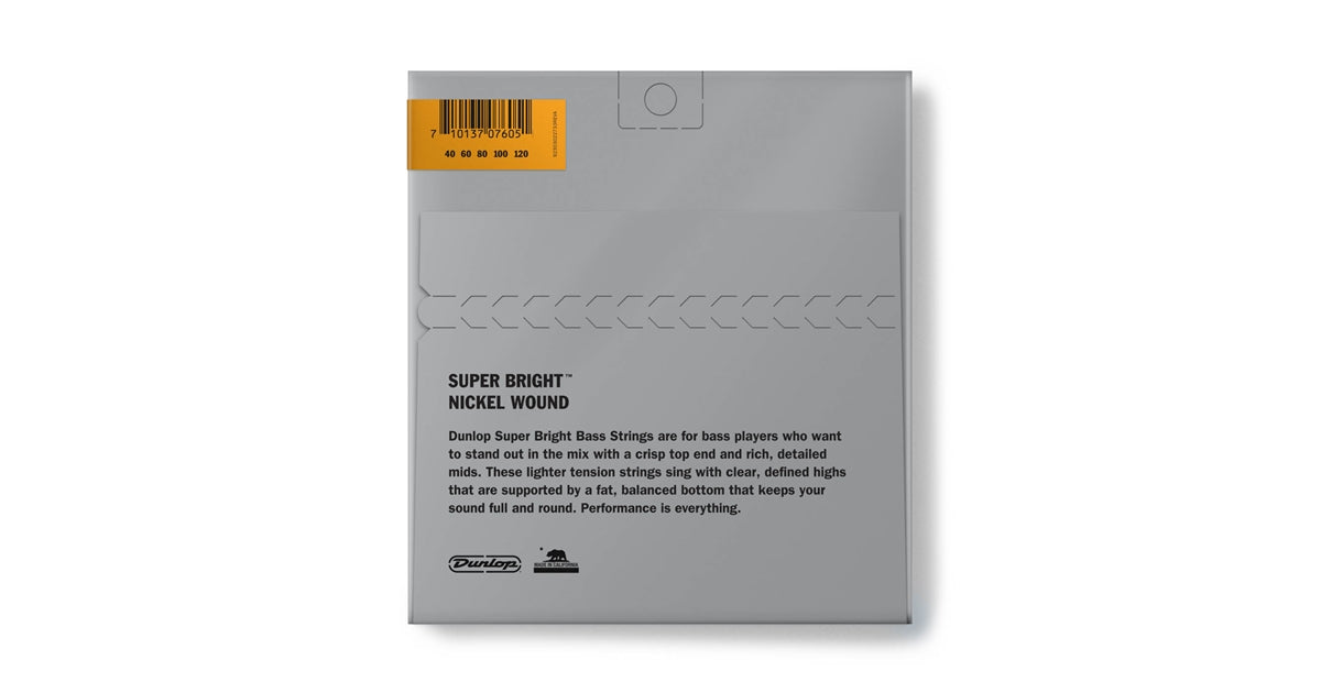 Dunlop DBSBN40120 Super Bright Nickel Wound, Light Set/5