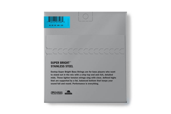 Dunlop DBSBS45125 Super Bright Stainless Steel, Medium Set/5