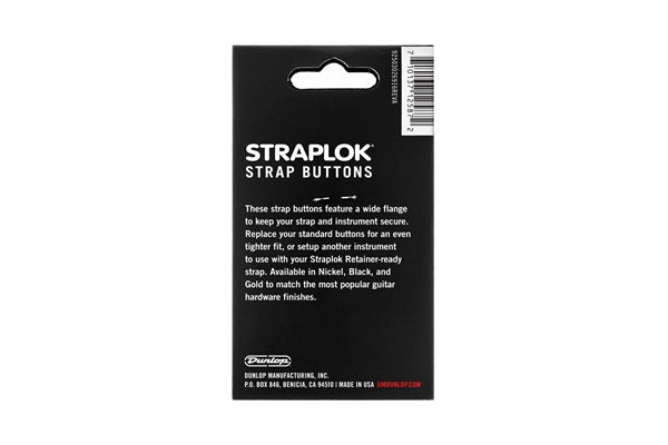 Dunlop 2PSLS033BK Straplok Dual Button Black