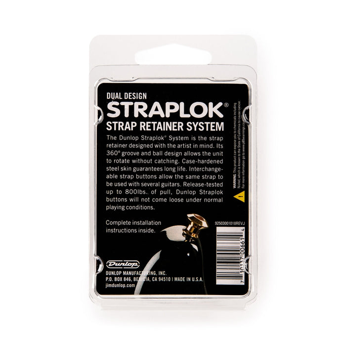 Dunlop SLS1031N Straplok Dual Design Strap Retainer System, Nickel