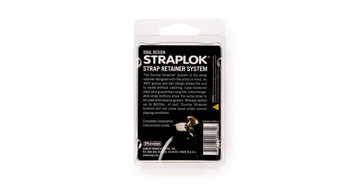 Dunlop SLS1031N Straplok Dual Design Strap Retainer System, Nickel