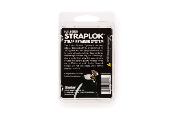 Dunlop SLS1033BK Straplok Dual Design Strap Retainer System, Black